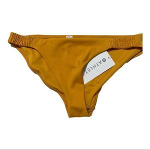Athleta Sculpted Medium Bottom Abyssinian Yellow NWT Medium​